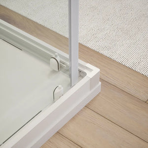 Box doccia angolare 80x100 cm trasparente 4 mm profili bianchi | Grenada