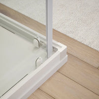 Box doccia angolare 80x120 cm trasparente 4 mm profili bianchi | Grenada