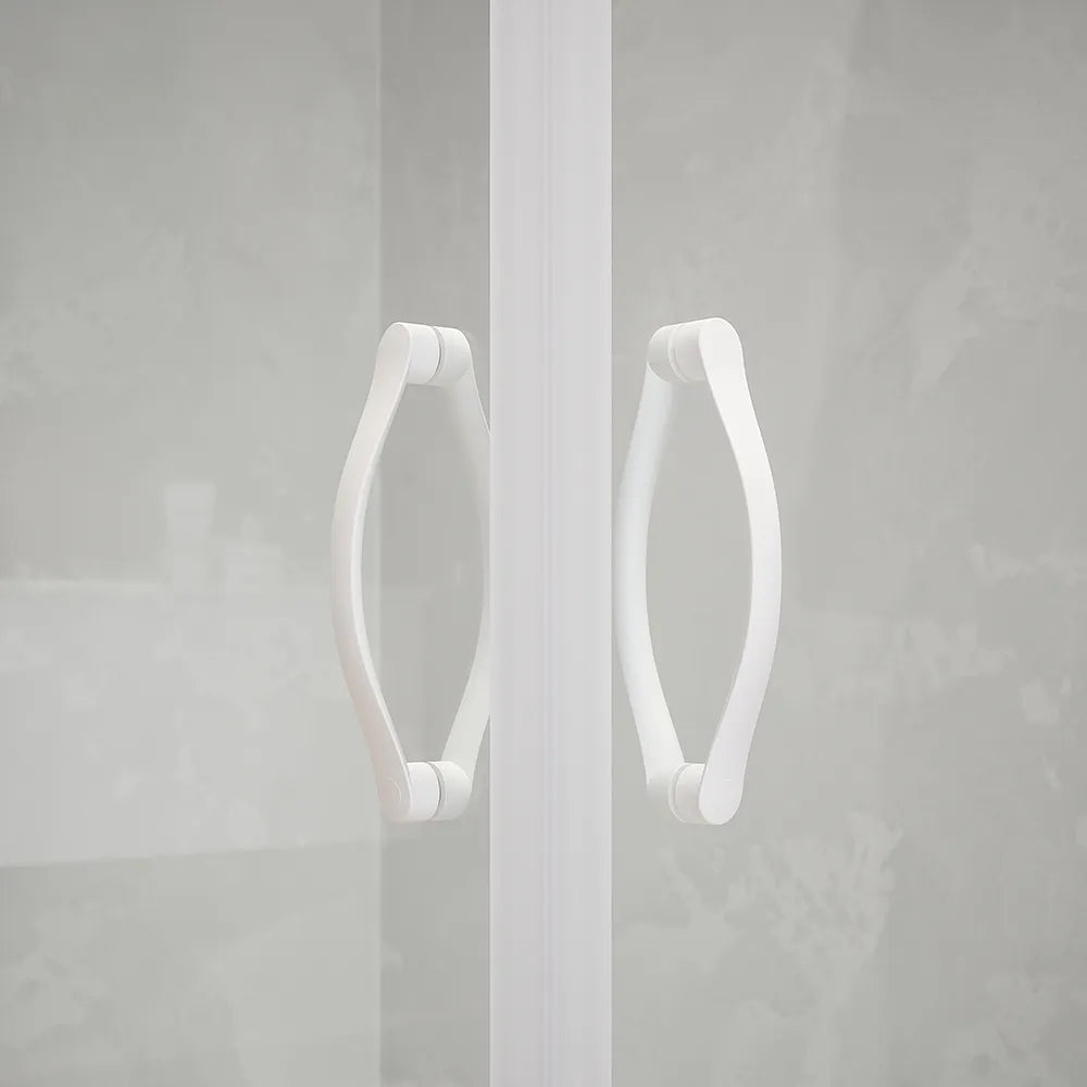 Box doccia angolare 70x90 cm trasparente 4 mm profili bianchi | Grenada