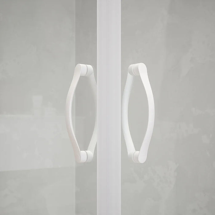 Box doccia angolare 80x120 cm trasparente 4 mm profili bianchi | Grenada