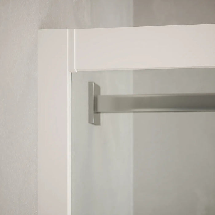 Box doccia angolare 80x100 cm trasparente 4 mm profili bianchi | Grenada