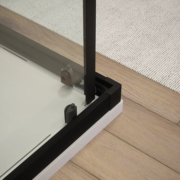 Box doccia angolare 70x90 cm trasparente 4 mm profili neri | Willis
