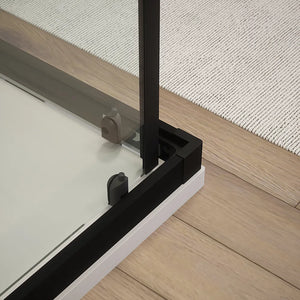 Box doccia angolare 80x120 cm trasparente 4 mm profili neri | Willis