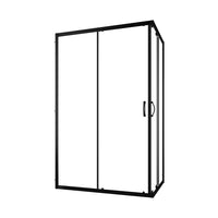 Box doccia angolare 80x120 cm trasparente 4 mm profili neri | Willis