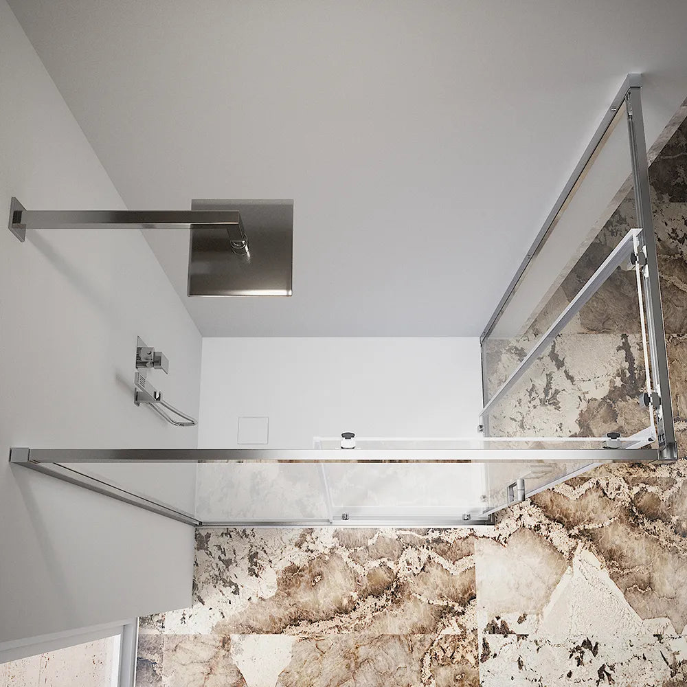 Box doccia 70x100 cm angolare scorrevole vetro trasparente 6 mm h185 | Tonga