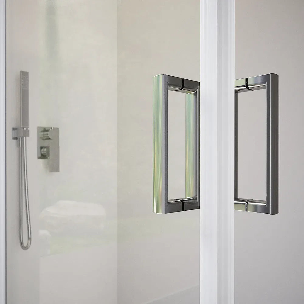 Box doccia 80x100cm angolare scorrevole vetro 6mm trasparente h185cm | Tonga
