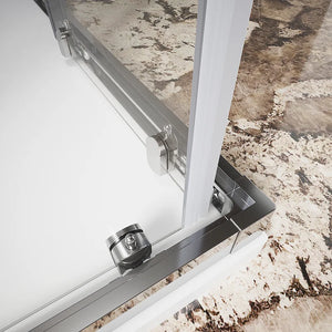 Box doccia 80x90 cm angolare scorrevole profili cromati vetro 6mm trasparente h185 | Tonga