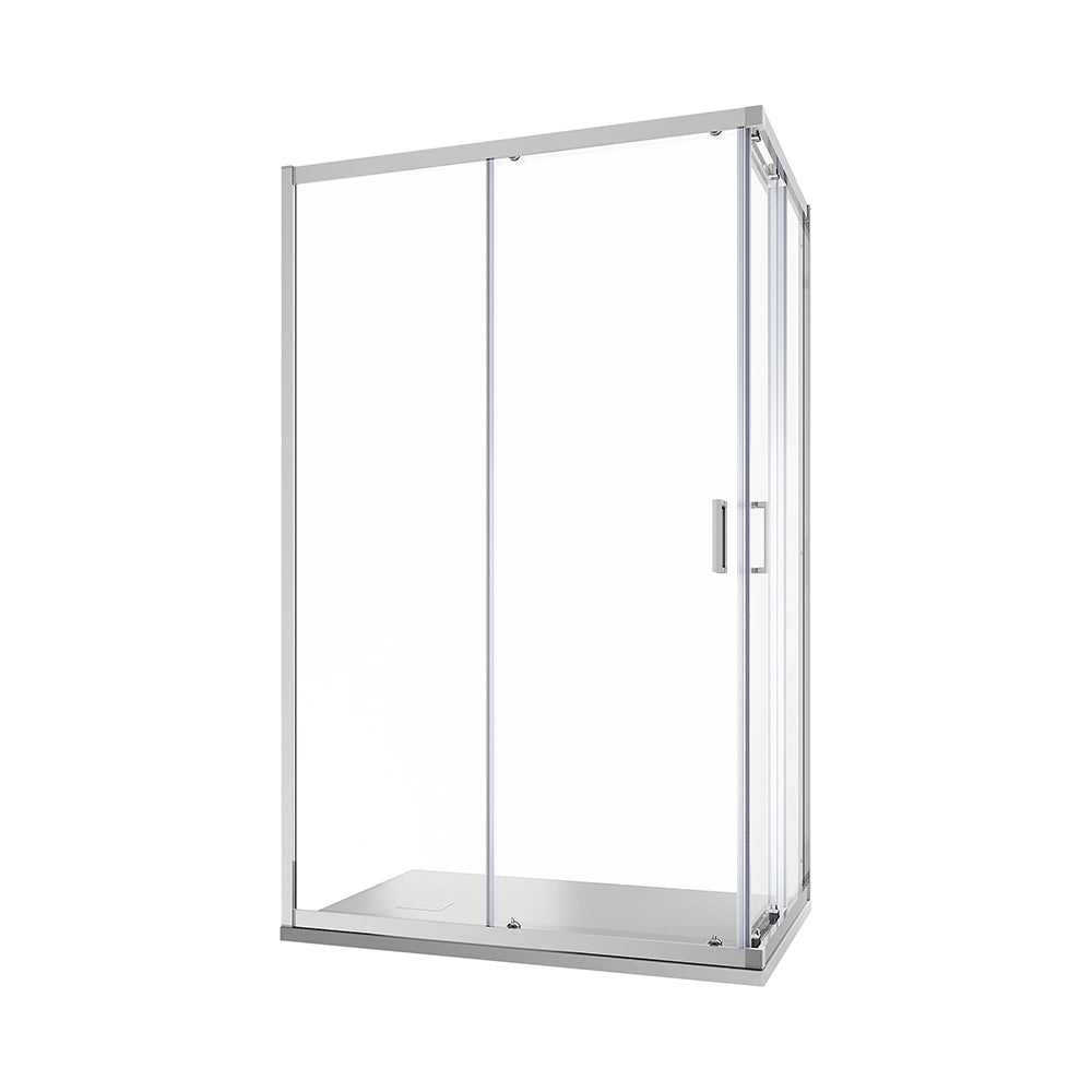 Box doccia 80x100cm angolare scorrevole vetro 6mm trasparente h185cm | Tonga