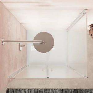 Box doccia slim 70x70cm con porta saloon e parete fissa profili cromati e vetro 6mm opaco h190| Portofino