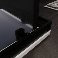 Box doccia 75x75 cm angolare doppio scorrevole profili neri vetro fumÃ© h190 | Java