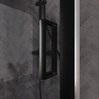 Box doccia 80x100 cm scorrevole vetro 6mm fumé profili nero opaco | Lipari