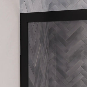 Box doccia 80x100 cm scorrevole vetro 6mm fumé profili nero opaco | Lipari