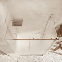 Box doccia slim 70x110cm con porta scorrevole e parete fissa profili cromati e vetro 6mm opaco h190| Portofino