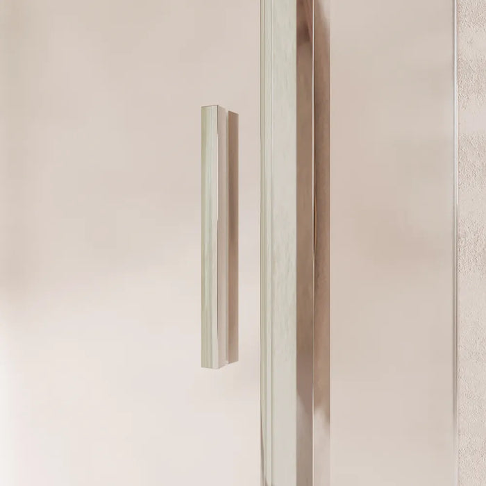 Box doccia slim 70x110cm con porta scorrevole e parete fissa profili cromati e vetro 6mm opaco h190| Portofino