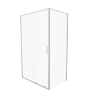Box doccia slim 70x130cm con porta scorrevole e parete fissa profili cromati e vetro 6mm opaco h190| Portofino