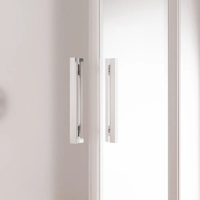 Box doccia angolare 75x75cm con profili cromati slim vetro 6mm opaco h190 | Portofino