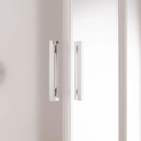 Box doccia angolare 80x90cm con profili cromati slim vetro 6mm opaco h190 | Portofino