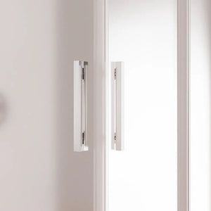 Box doccia angolare 80x90cm con profili cromati slim vetro 6mm opaco h190 | Portofino