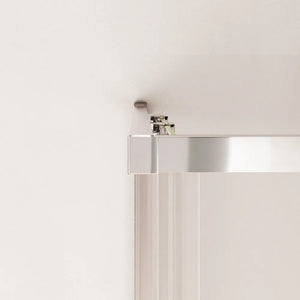 Box doccia angolare 80x90cm con profili cromati slim vetro 6mm opaco h190 | Portofino