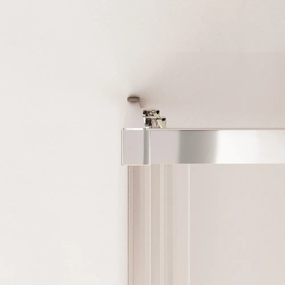 Box doccia angolare 75x75cm con profili cromati slim vetro 6mm opaco h190 | Portofino