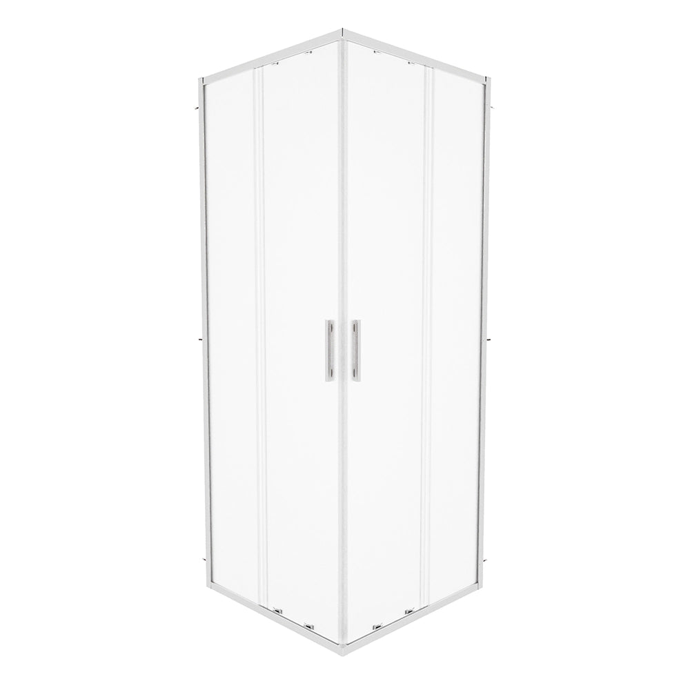 Box doccia angolare 70x90cm con profili cromati slim vetro 6mm opaco h190 | Portofino