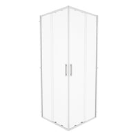 Box doccia angolare 70x90cm con profili cromati slim vetro 6mm opaco h190 | Portofino