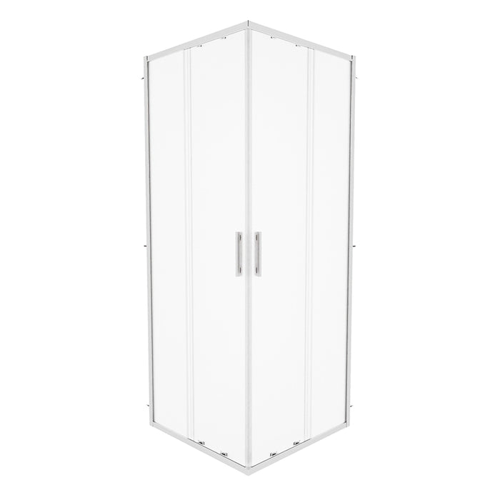 Box doccia angolare 70x90cm con profili cromati slim vetro 6mm opaco h190 | Portofino