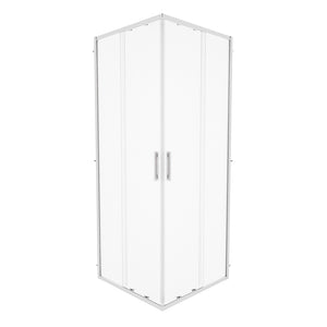 Box doccia angolare 80x90cm con profili cromati slim vetro 6mm opaco h190 | Portofino