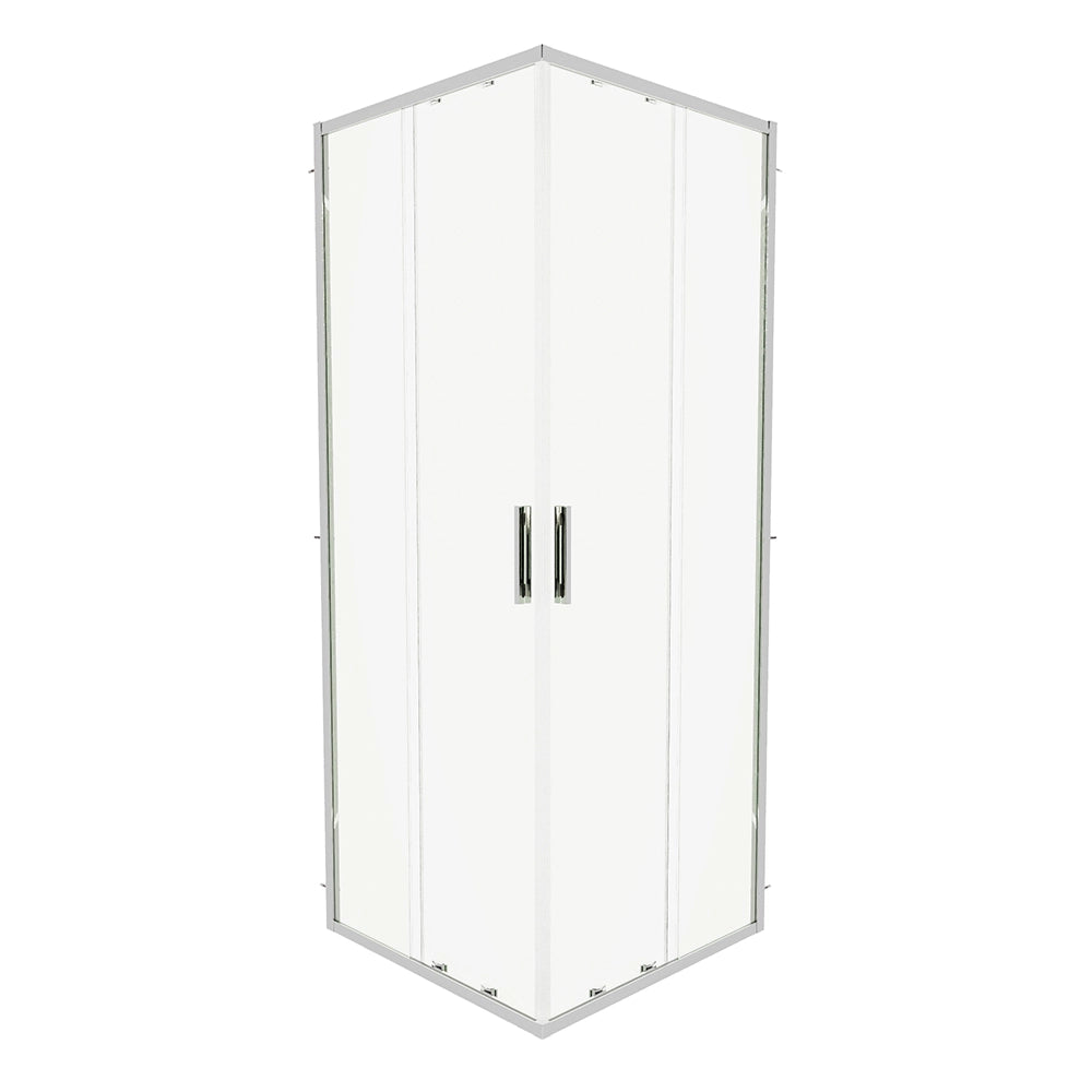 Box doccia angolare 70x120cm con profili cromati slim vetro 6mm trasparente h190 | Portofino