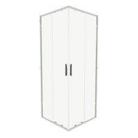 Box doccia angolare 70x70cm con profili cromati slim vetro 6mm trasparente h190 | Portofino
