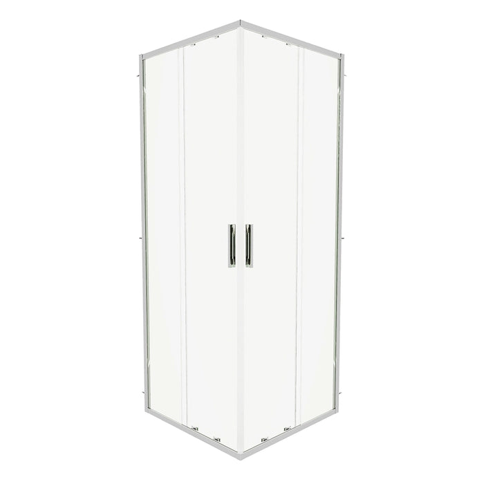 Box doccia angolare 70x70cm con profili cromati slim vetro 6mm trasparente h190 | Portofino