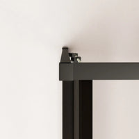 Box doccia angolare 70x90cm con profili nero opaco slim vetro 6mm trasparente h190 | Portofino