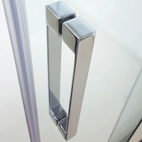 Box doccia angolare scorrevole serigrafato con lato fisso H195cm 8mm EASY Regos-70x100