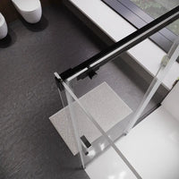 Box doccia 70x110 cm scorrevole vetro 8mm trasparente profili nero opaco h195cm | Antille