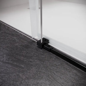 Box doccia 70x150 cm scorrevole vetro 8mm trasparente profili nero opaco h195cm | Antille