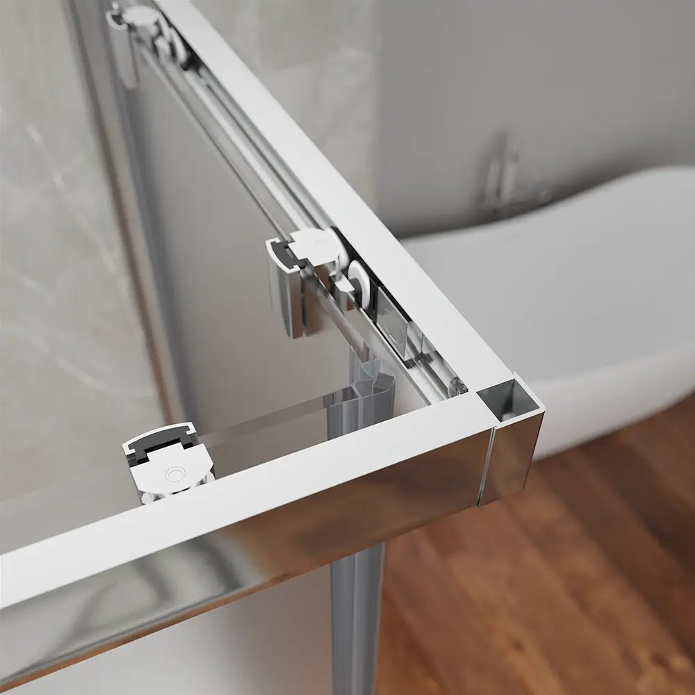 Box doccia angolare 80x80 cm apertura scorrevole in vetro 6mm opaco h198 | Tahiti