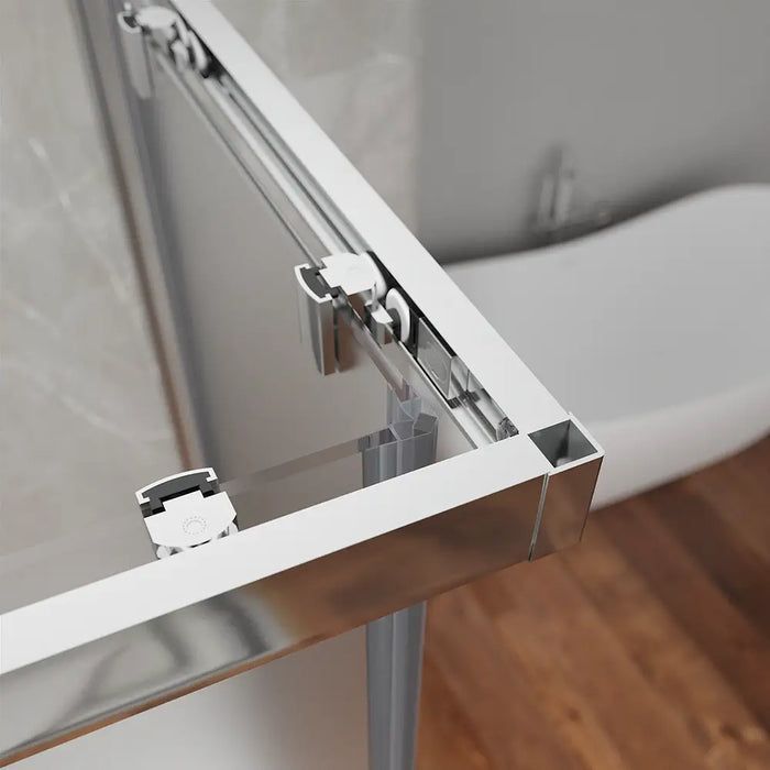 Box doccia angolare 80x80 cm apertura scorrevole in vetro 6mm opaco h198 | Tahiti