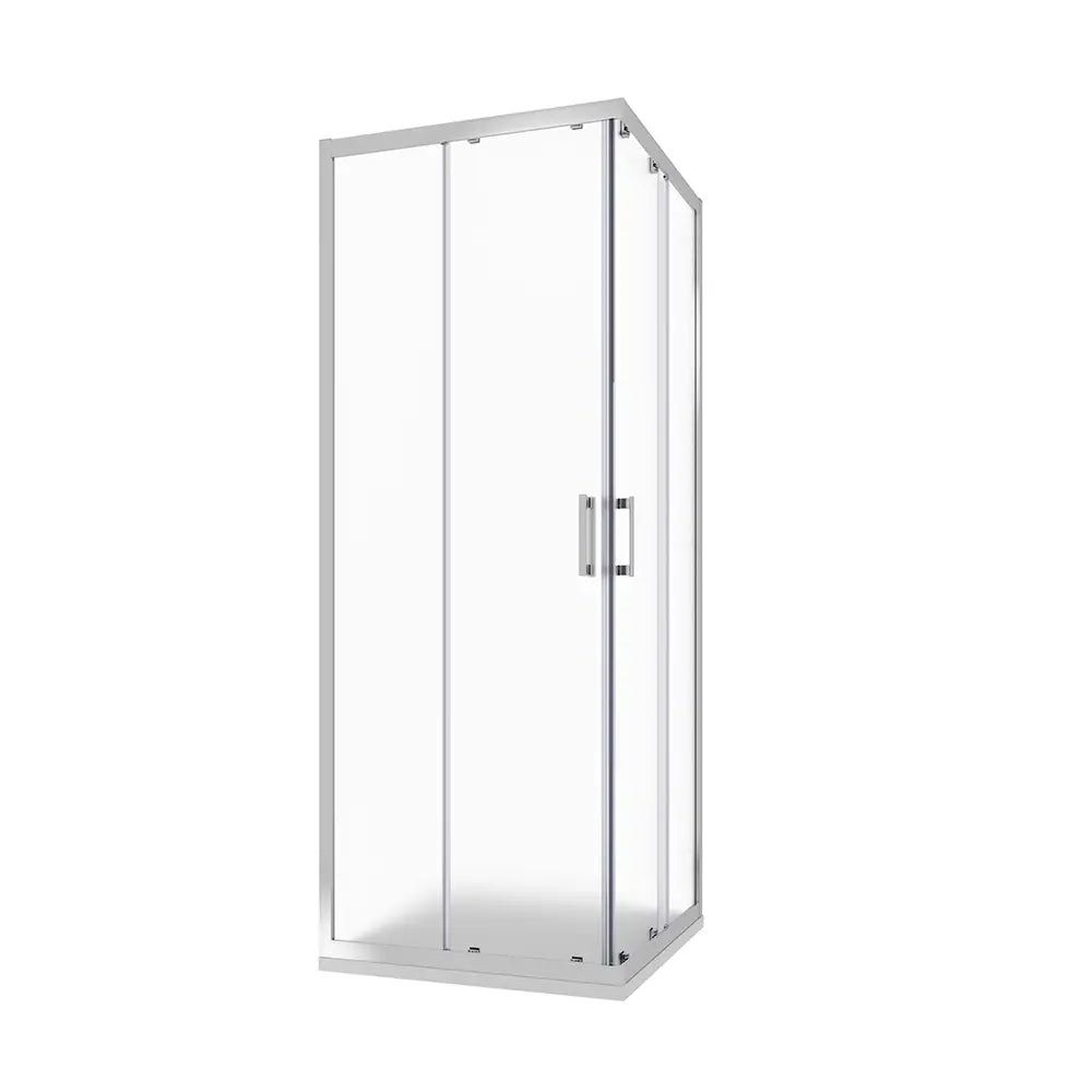 Box doccia angolare 80x80 cm apertura scorrevole in vetro 6mm opaco h198 | Tahiti