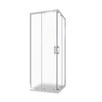 Box doccia angolare 80x80 cm apertura scorrevole in vetro 6mm opaco h198 | Tahiti