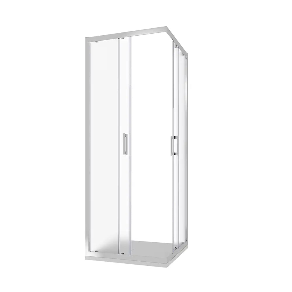 Box doccia angolare 80x100 cm apertura scorrevole in vetro 6mm opaco h198 | Tahiti