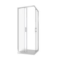 Box doccia angolare 80x120 cm apertura scorrevole in vetro 6mm opaco h198 | Tahiti