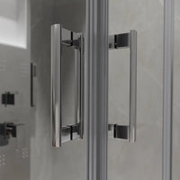 Box doccia angolare 80x100 cm apertura scorrevole in vetro 6mm trasparente h198 | Tahiti