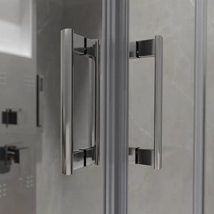 Box doccia angolare 70x90 cm apertura scorrevole in vetro 6mm trasparente h198 | Tahiti