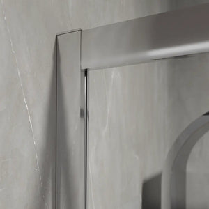 Box doccia angolare 80x80 cm apertura scorrevole in vetro 6mm trasparente h198 | Tahiti