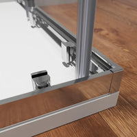 Box doccia angolare 80x100 cm apertura scorrevole in vetro 6mm trasparente h198 | Tahiti