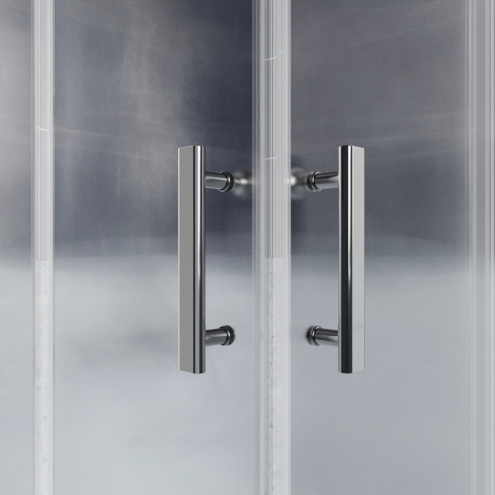 Box doccia 80x120 cm angolare scorrevole vetro 6mm stampato h190 | Tenerife