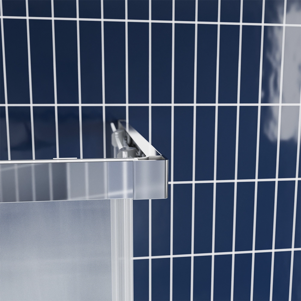 Box doccia 80x120 cm angolare scorrevole vetro 6mm stampato h190 | Tenerife