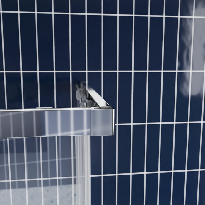 Box doccia 75x75 cm angolare scorrevole vetro 6mm trasparente h190 | Tenerife