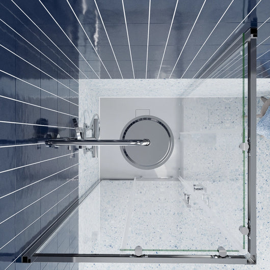 Box doccia 75x75 cm angolare scorrevole vetro 6mm trasparente h190 | Tenerife