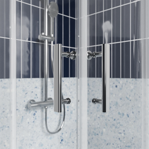 Box doccia 75x75 cm angolare scorrevole vetro 6mm trasparente h190 | Tenerife